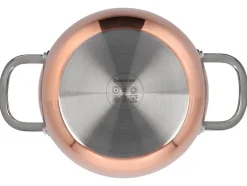 Cacerola de cobre, Ø 20 cm, acero inoxidable con revestimiento de cobre.