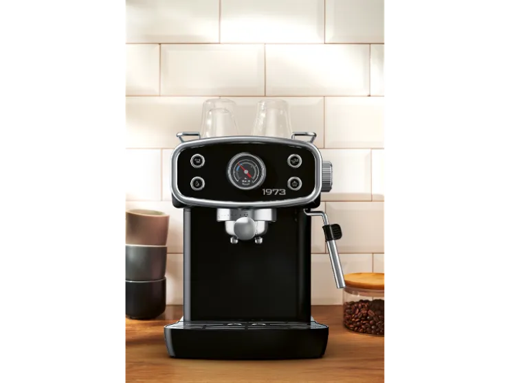 Cafetera exprés cromo retro