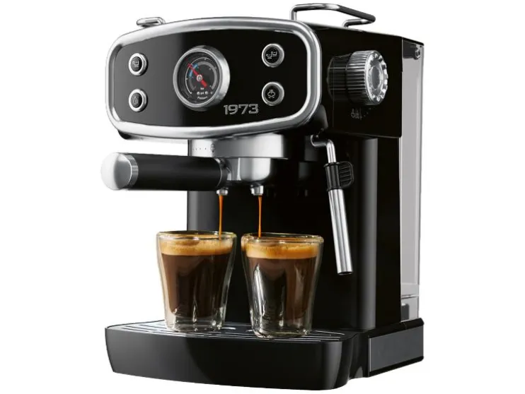 Cafetera exprés cromo retro