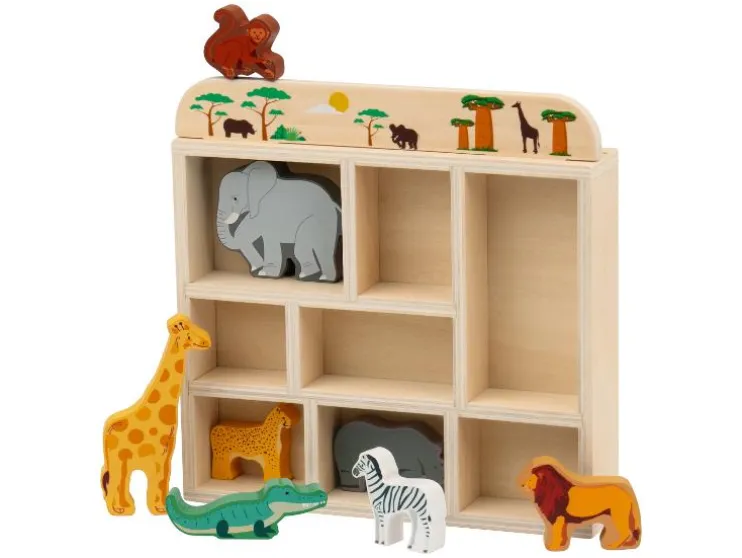 Caja de animales de madera Bosque / Safari / Océano / Granja