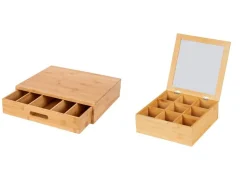 Caja de café / caja de té de bambú