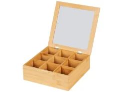 Caja de café / caja de té de bambú