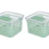 Caja organizadora para frigorífico con válvula de frescura