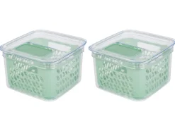 Caja organizadora para frigorífico con válvula de frescura