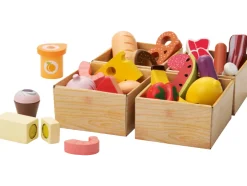 Caja registradora/Balanza/Caja con alimentos/Cesta de la compra de madera