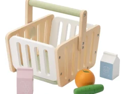 Caja registradora/Balanza/Caja con alimentos/Cesta de la compra de madera