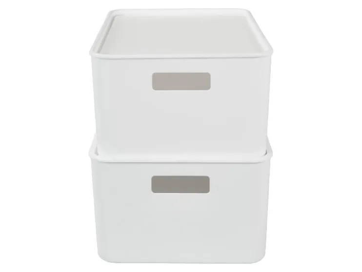 Cajas con tapa, 35x26x15 cm, Aprox. 10,4 L.