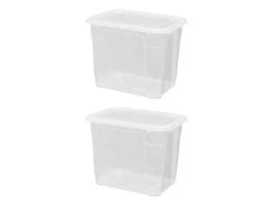 Cajas con tapa, 40x29x30 cm/ aprox. 20 L.
