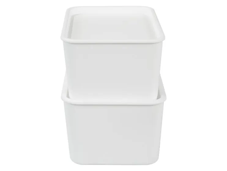 Cajas con tapa, 17,5x13x8 cm / aprox. 1,2 L.