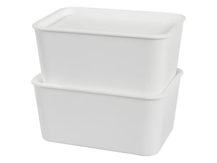 Cajas con tapa, 17,5x13x8 cm / aprox. 1,2 L.
