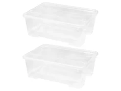 Cajas con tapa, 40x9x16 cm/ aprox. 11 L / 29x20x18 cm/ aprox. 5 L.