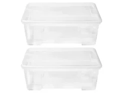 Cajas con tapa, 40x9x16 cm/ aprox. 11 L / 29x20x18 cm/ aprox. 5 L.