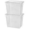 Cajas de 20 l con tapa, juego de 2.