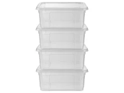 Cajas 11 l con tapa, juego de 4.