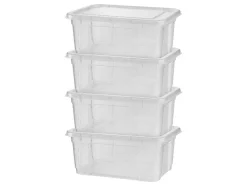 Cajas 11 l con tapa, juego de 4.