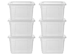 Cajas 5 l con tapa, set de 6.