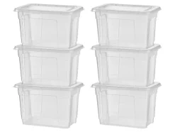 Cajas 5 l con tapa, set de 6.