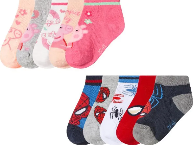 Calcetines deportivos infantiles, 5 pares.