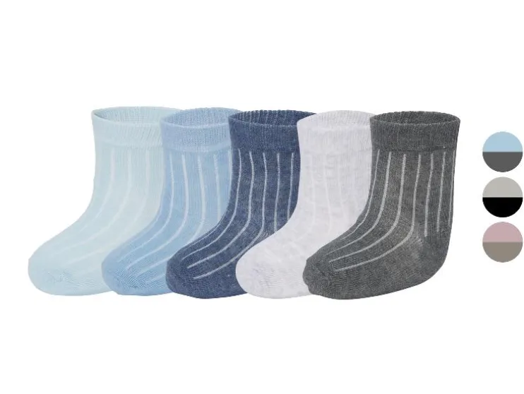 Calcetines para bebé, 5 pares.
