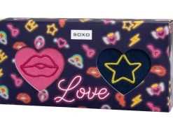 Calcetines, 2 pares, con motivo de San Valentín.