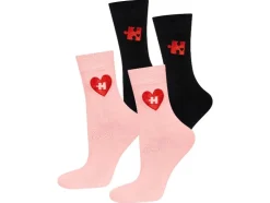 Calcetines, 2 pares, con motivo de San Valentín.