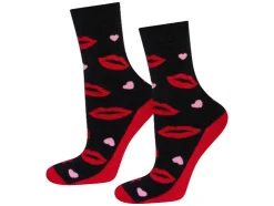 Calcetines, 2 pares, con motivo de San Valentín.