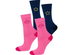 Calcetines, 2 pares, con motivo de San Valentín.