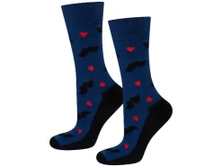 Calcetines, 2 pares, con motivo de San Valentín.
