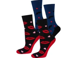 Calcetines, 2 pares, con motivo de San Valentín.