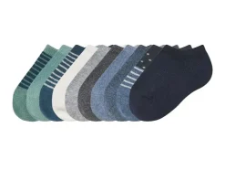 Calcetines tipo sneaker para niños, 10 pares, con algodón orgánico.
