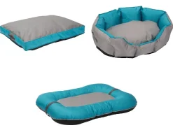 Cama para perros de exterior, con superficie repelente al agua.