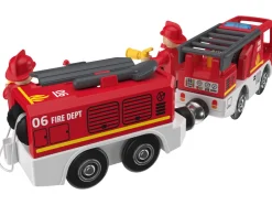 Camión de bomberos Ambulancia Coche de policía Helicóptero de rescate, con efectos de luz y sonido.