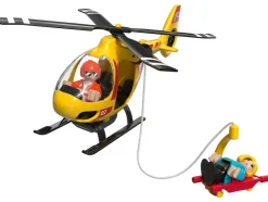 Camión de bomberos Ambulancia Coche de policía Helicóptero de rescate, con efectos de luz y sonido.