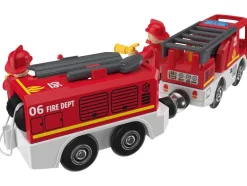 Camión de bomberos Ambulancia Coche de policía Helicóptero de rescate, con efectos de luz y sonido.