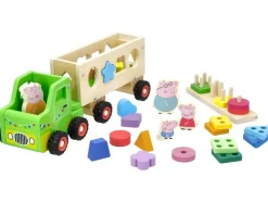 Camión de madera con remolque