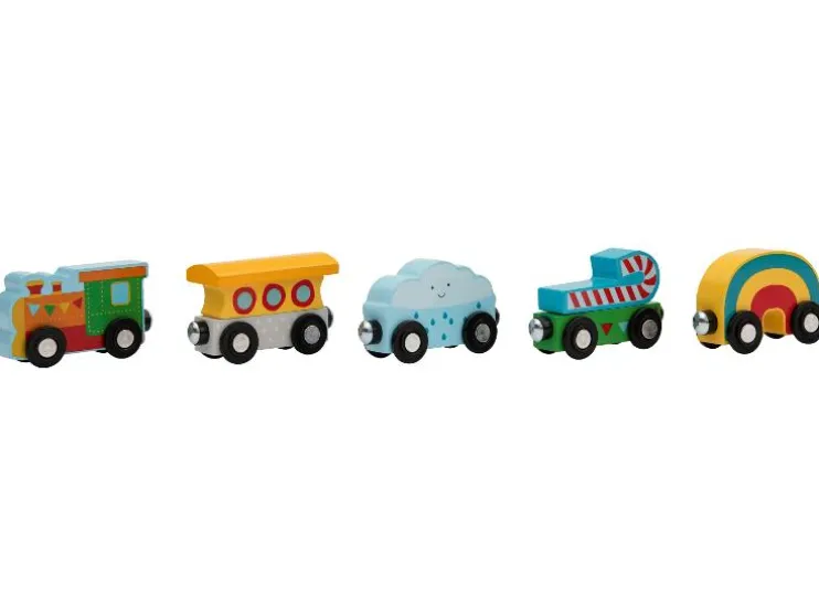 Camión / Tren de bomberos / Tren infantil / Tren de mercancías, de 5 piezas.