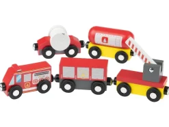 Camión / Tren de bomberos / Tren infantil / Tren de mercancías, de 5 piezas.