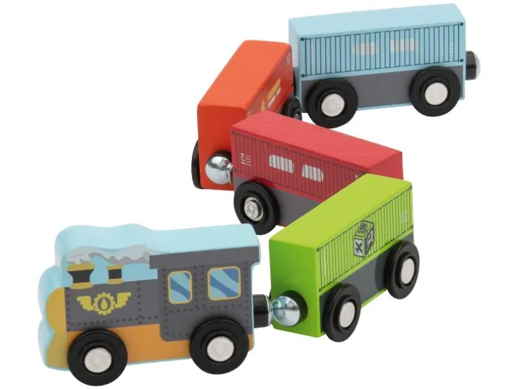 Camión / Tren de bomberos / Tren infantil / Tren de mercancías, de 5 piezas.
