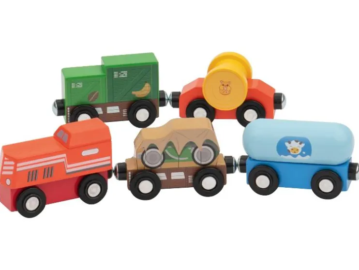 Camión / Tren de bomberos / Tren infantil / Tren de mercancías, de 5 piezas.