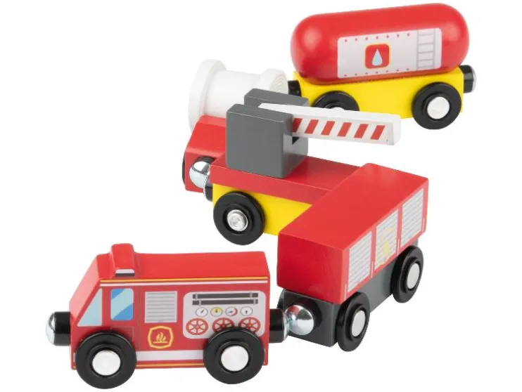 Camión / Tren de bomberos / Tren infantil / Tren de mercancías, de 5 piezas.