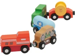 Camión / Tren de bomberos / Tren infantil / Tren de mercancías, de 5 piezas.
