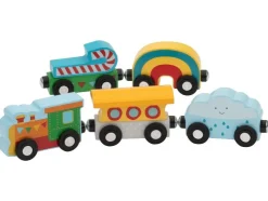 Camión / Tren de bomberos / Tren infantil / Tren de mercancías, de 5 piezas.