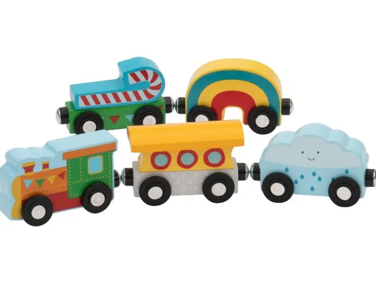 Camión / Tren de bomberos / Tren infantil / Tren de mercancías, de 5 piezas.