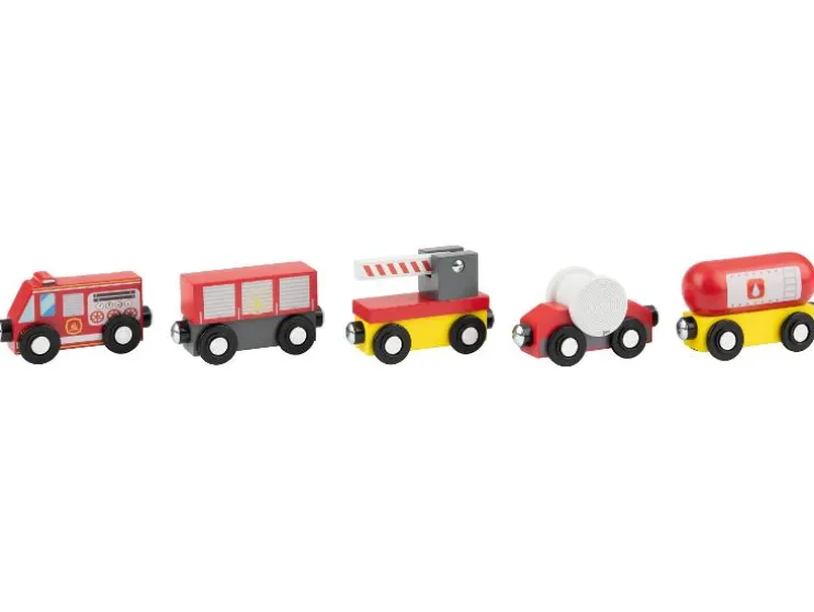 Camión / Tren de bomberos / Tren infantil / Tren de mercancías, de 5 piezas.