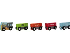 Camión / Tren de bomberos / Tren infantil / Tren de mercancías, de 5 piezas.