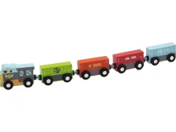 Camión / Tren de bomberos / Tren infantil / Tren de mercancías, de 5 piezas.