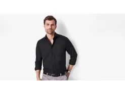 Camisa de negocios para hombre, corte regular.