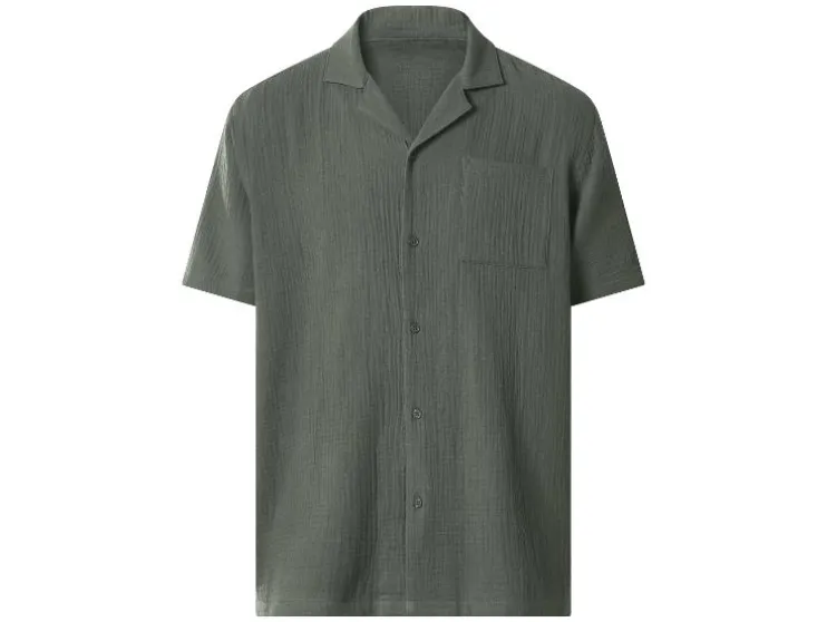 Camisa informal de muselina para hombre