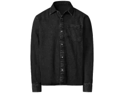 Camisa vaquera de hombre, con espalda alargada.