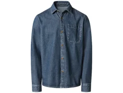 Camisa vaquera de hombre, con espalda alargada.